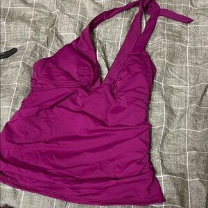 Athleta Magenta and Black Halter Top